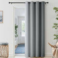 SimpleHome Ombre Room Darkening Curtains 84 inches Length for Bedroom,Grommet Gradient Light Blocking White to Grey Window Curtain for Living Room,1 Panel, 52x84 inches