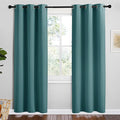 NICETOWN Sea Teal Blackout Curtains 78 inches Length for Bedroom, 2 Panels, 42" Wide, Thermal Insulated Decoration Drapes for Office Window
