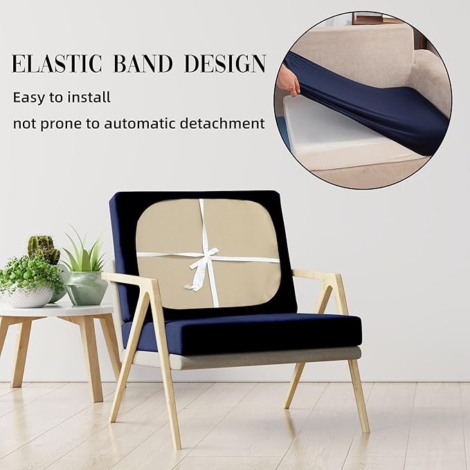 Outdoor Cushion Covers Set,12PCS Patio Furniture Couch Seat Slipcovers, Replacement for Sofa Sectional Chair(Cover，Only)