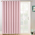 Yakamok Extra Wide Blackout Curtain for Sliding Glass Door, Grommet Thermal Insulated Room Divider Curtain 100W x 96L inch, Room Darkening Patio Curtain,8.3ft Wide x 8ft Tall, 1 Panel,Pink