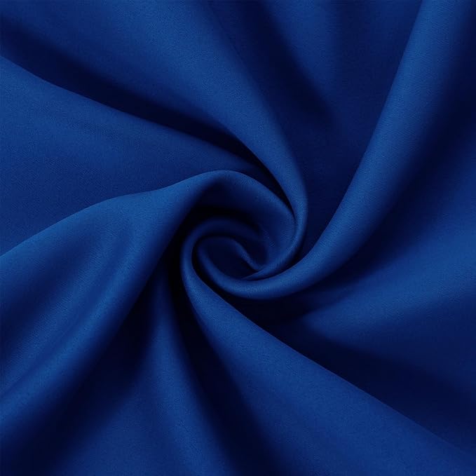 LEMOMO Blackout Curtains 42 x 63 inch/Royal Blue Curtains Set of 2 Panels/Thermal Insulated Room Darkening Bedroom Curtains