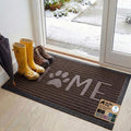 GORILLA GRIP 100% Waterproof All-Season WeatherMAX Doormat, 47x35, US Designed Natural Rubber, Stain and Fade Resistant, Low Profile Indoor Outdoor Door Mats, Easy Clean Patio Mat, Espresso Home Paw