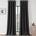 Joydeco 120 inches Long Blackout Curtains 2 Panels Set, Thermal Insulated Length Curtains & Drapes 2 Burg for Living Room Bedroom Window(Dark Grey, W52 x L120 Inch)