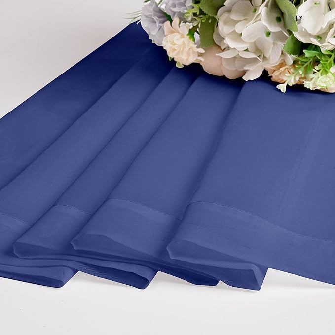OWENIE Blue Sheer Curtains 72 Inches Long 2 Panels Set, Transparent Light Filtering Sheer Curtain Rod Pocket Clear Drapes for Living Room Bedroom Window Sliding Glass Door, Each 42 x 72 Inch