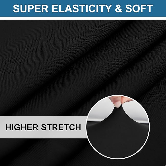 Smiry Printed Couch Cushion Covers, Stretch Soft Couch Covers for Sofa, Washable Non-Slip Sofa Slipcover Furniture Protector for Indoor and Outdoor (3 Pack, Black)