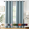 MIULEE Slate Blue Blackout Curtains for Bedroom Living Room 72 Inches Long 2 Panels, Thermal Insulated Room Darkening Drapes Solid Grommet Noise Reduction Light Blocking Window Treatments 40x72 Inch