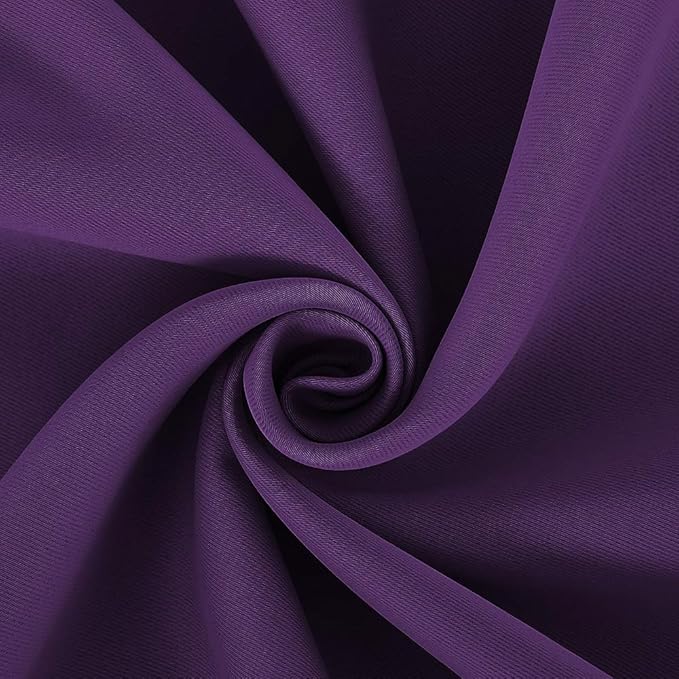NICETOWN Blackout Curtain Panels for Kids Room, Triple Weave Home Decoration Thermal Insulated Solid Ring Top Blackout Curtains/Drapes (Set of 2, 70 x 84 inches, Royal Purple)