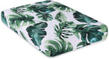 hyha Printed Couch Cushion Covers, Floral Sofa Covers Washable for 3 Cushion Couch, Stretch Pattern Outdoor Cushion Covers for Patio Furniture with Elastic Bottom(Large, Monstera Deliciosa)
