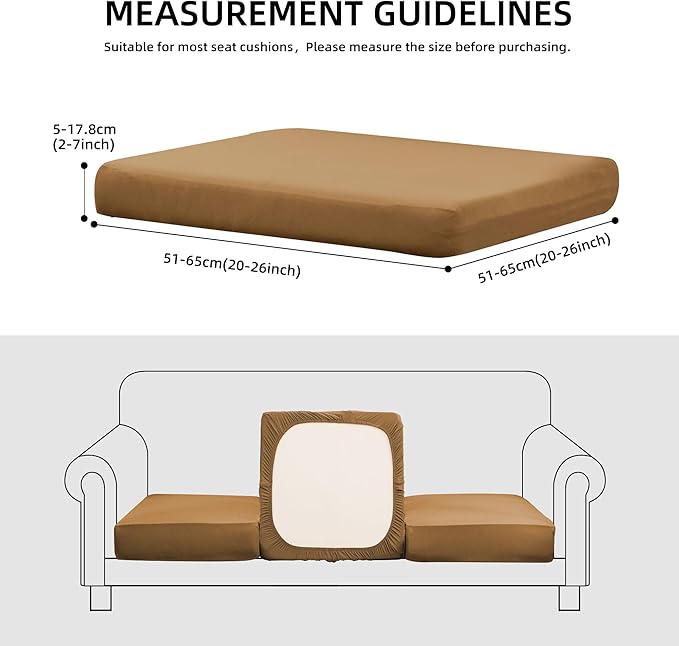Outdoor Cushion Covers Set,8PCS Patio Furniture Couch Seat Slipcovers, Replacement for Sofa Sectional Chair(Cover，Only)