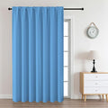 CUCRAF Light Blue Blackout Curtains Customize, Rod Pocket Room Darkening Curtain for Bedroom Living Room, Thermal Insulated Window Drapes 1 Panel (Custom Size, Color)
