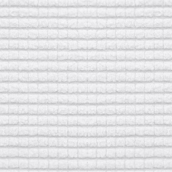 Easy-Going Stretch Individual Chair Couch Cushion Cover Sofa Cushion Furniture Protector Sofa slipcover Soft Flexibility with Elastic Bottom (3-Piece Sofa Cushion Cover, Snow White)