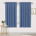 DWCN Blackout Curtains for Living Room Thermal Insulated, Energy Saving & Noise Reducing Bedroom Curtains, Dusty Blue, W 70x L 72 Inch, Set of 2 Rod Pocket Curtain Panels
