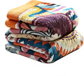 MSGKV Boho Throw Blanket for Bed 100% Cotton Blankets 90''x98'' Decorative Spring Couch Throws Breathable Blanket Gifts for Women