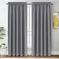 DWCN Grey Blackout Curtains for Bedroom, Thermal Insulated Energy Saving Room Darkening Curtains for Living Room (W60 x L84 inch, Set of 2 Panels, Top of Rod Pocket)