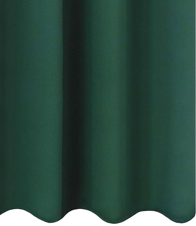 LEMOMO Dark Green Thermal Blackout Curtains/52 x 72 Inch/Set of 2 Panels Room Darkening Curtains for Bedroom