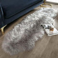 Ashler faux fur rug, Fluffy Shaggy Area Rug Ultra Soft 2 x 6 Feet Sheepskin Fur Rug, Grey Fuzzy Rug Machine Washable Shag Rug, Nursery Decor Throw Rugs for Bedroom, kids room, Living Room