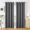 ChrisDowa Blackout Curtains 84 inches Long for Bedroom - 2 Panels Set Grommet Thermal Insulated Room Darkening Curtains for Living Room (Grey, 52 x 84 Inch)