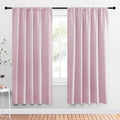 NICETOWN Blackout Curtains for Girls Room - Nursery Essential Thermal Insulated Solid Rod Pocket Top Blackout Drapes (Lavender Pink, 1 Pair, 52 x 72 Inch)