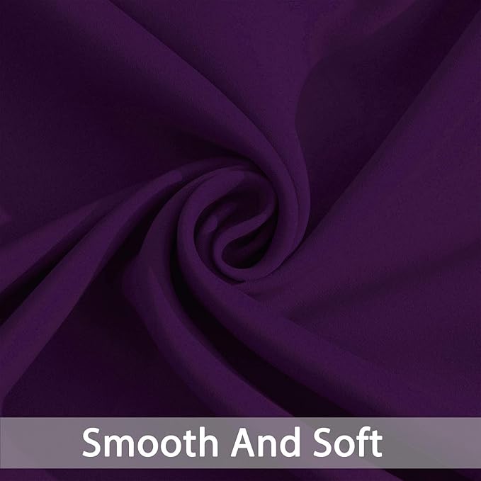 Yakamok Soft Room Darkening Grommet Window Drapes Thermal Insulated Light Blocking Blackout Curtains for Bedroom(52Wx96L,Purple,2 Panels)