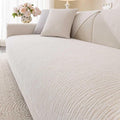 Soft Waterproof Chenille Cover Washable, Non Slip Sectional Sofa Covers for 3 Cushion Couch Sofa L Sharped Sofa Slipcover for Pets, Furniture Protector (1 PCS 36"x94" White)