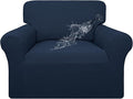 Easy-Going 100% Waterproof Oversized Chair Couch Cover, Dual Waterproof Sofa Cover, Stretch Jacquard Sofa Slipcover, Leakproof Furniture Protector for Kids, Pets, Dog and Cat, Dark Blue