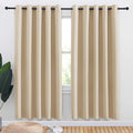 NICETOWN Room Darkening Draperies Window Curtain Panels, Thermal Insulated Grommet Room Darkening Curtains for Bedroom (Biscotti Beige, 2 Panels, W70 x L72 -inch)
