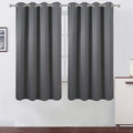 LEMOMO Grey Bedroom Blackout Curtains/52 x 63 Inch Long/Set of 2 Curtain Panels/Thermal Insulated Room Darkening Curtains for Bedroom