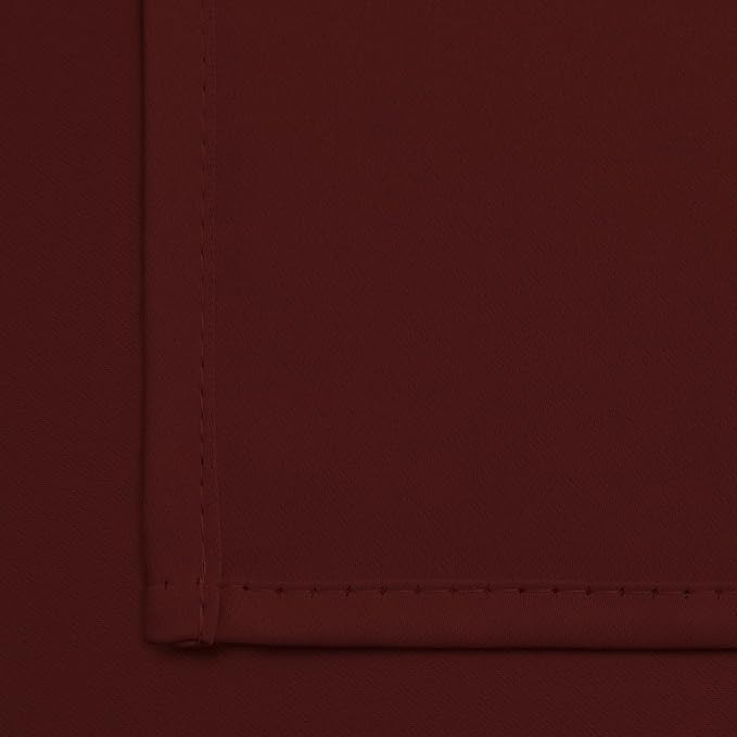 Yakamok Blackout Curtains for Bedroom, Thermal Insulated Blackout Window Curtains with Grommet Top for Living Room- Burgundy Red- 38W x 84L -2 Panels