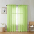 Aiyufeng Lime Sheer Curtains 63 Inch Length 2 Panels Set for Living Room, Light Filtering Lime Window Sheers Drapes for Bedroom, Each 42" W x 63" L