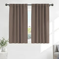 PONY DANCE Blackout Curtains Drapes - Home Decoration Light Blocking Thermal Insulated Window Back Tab/Rod Pocket Curtain Panels Privacy Protect for Bedroom, W 42 in by L 54 in, Mocha, Set of 2