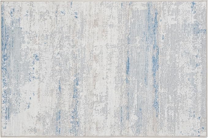 Washable Rugs 2x3 Area Rugs for Living Room- Modern Abstract Entryway Rugs for Bedroom,Dining Room,Kids Room,Soft Low Pile Small Carpet with Non Slip Rubber Backing for Home Office Front Door