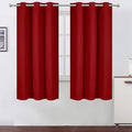 LEMOMO Red Blackout Curtains 40 x 63 Inch Length/Set of 2 Curtain Panels/Thermal Insulated Room Darkening Blackout Curtains for Bedroom