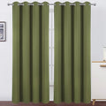 LEMOMO Blackout Curtains 66 x 95 inch/Olive Green Curtains Set of 2 Panels/Thermal Insulated Room Darkening Bedroom Curtains