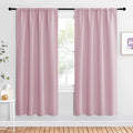 NICETOWN Blackout Curtains for Living Curtains, Baby Pink, 2 Panels, 42 by 72, Room Darkening Window Curtain Panels, Easy-Care Solid Thermal Insulated Draperies/Drapes for Daughter Room
