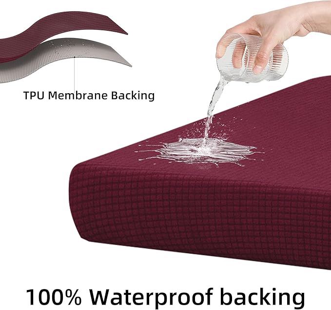 Outdoor Cushion Covers Set,8PCS Patio Furniture Couch Seat Slipcovers, Replacement for Sofa Sectional Chair(Cover，Only)