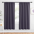 NICETOWN Blackout Curtains for Living Curtains, Greyish Purple, 1 Pair, 34-inch W x 72-inch L, Home Decorations Thermal Insulated Solid Pole Top Blackout Drapes for Living Room