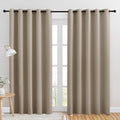 NICETOWN Blackout Draperies Curtains for Kids Room, Taupe, Set of 2, 70 by 84 inches, Window Treatment Thermal Insulated Solid Grommet Blackout Drape Panels for Bedroom