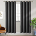 BGment Blackout Curtains for Bedroom - Grommet Thermal Insulated Room Darkening Curtains for Living Room, Set of 2 Panels, Each 46 x 84 Inch, Dark Grey