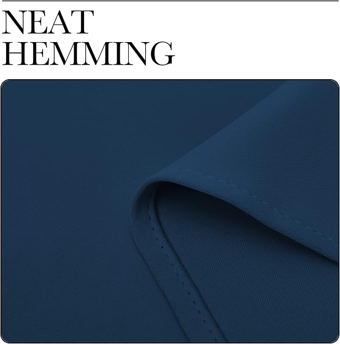 NICETOWN Moroccan Blue Blackout Curtains 120" Long for Office, Dining Room, Guest Room, 55" Wide, 2 Pieces, Sound Reducing Heat and Cold Block Curtain Panels for Modern Room Decorative