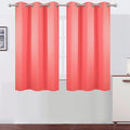 LEMOMO Blackout Curtains 38 x 54 inch/Coral Curtains Set of 2 Panels/Thermal Insulated Room Darkening Bedroom Curtains