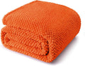 Whale Flotilla King Size Fuzzy Fleece Blanket, Fluffy Warm Soft Jacquard Bed Blankets for All Season, Lightweight and Cozy, 90x104 Inch, Burnt Orange