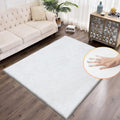 ORINOVA White Faux Fur Rug 5x8 Rugs for Living Room Shag Washable Area Rug Fuzzy Rugs for Bedroom Girl Room Decor Rectangle Rug
