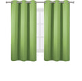 LEMOMO Light Green Thermal Blackout Curtains/38 x 63 Inch/Set of 2 Panels Room Darkening Curtains for Bedroom