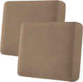 H.VERSAILTEX Super Stretch Individual Seat Cushion Covers Sofa Covers Couch Covers Slipcover Sets Thick Jacquard Textured Twill Fabric (2 Piece Large Sofa Cushion Covers, Macchiato)