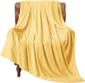 BEDELITE Fleece Blanket Twin Size Cream Yellow Throw Blankets for Couch & Bed, Luxury Plush Cozy Fuzzy Blanket 60x80 inches, Super Soft Warm Lightweight Throw Blanket for Travel Camping