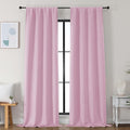 Simplebrand Ava Pink Blackout Curtains for Bedroom 96 Inches Long 2 Panels, Solid Thermal Insulated, Energy Saving Nursery Window Treatment Curtains Blackout Drapes, W40 x L96 Inch, Pink