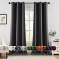 MIULEE Dark Grey Blackout Curtains for Bedroom Living Room 96 Inches Long 2 Panels, Thermal Insulated Room Darkening Drapes Solid Grommet Noise Reduction Light Blocking Window Treatments 40x96 Inch