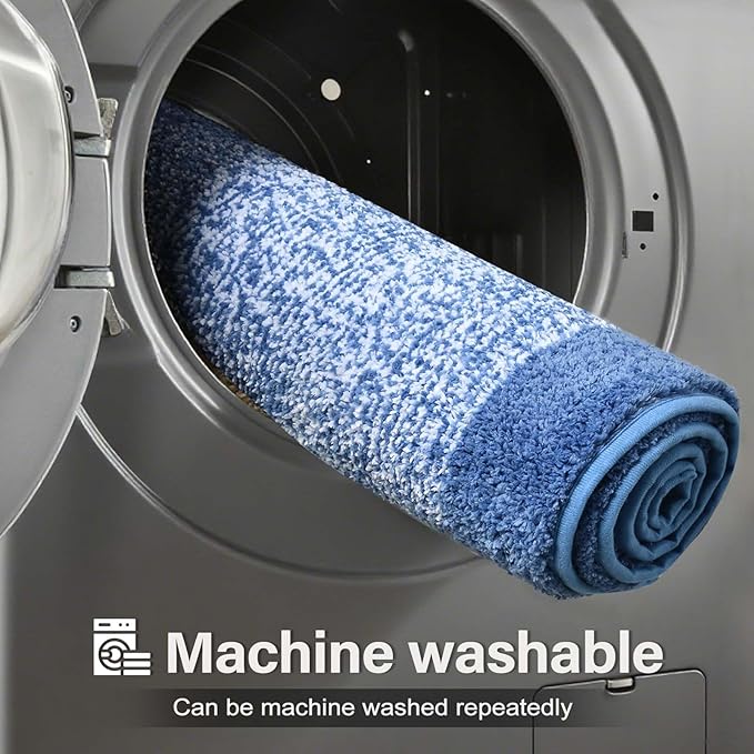 36x24 Large Bathroom Rugs Washable Non Slip, Blue Bath Mat for Bathroom Floor Tub, Soft Absorbent Quick Dry Mats for Shower, Bathtub,Home Decor