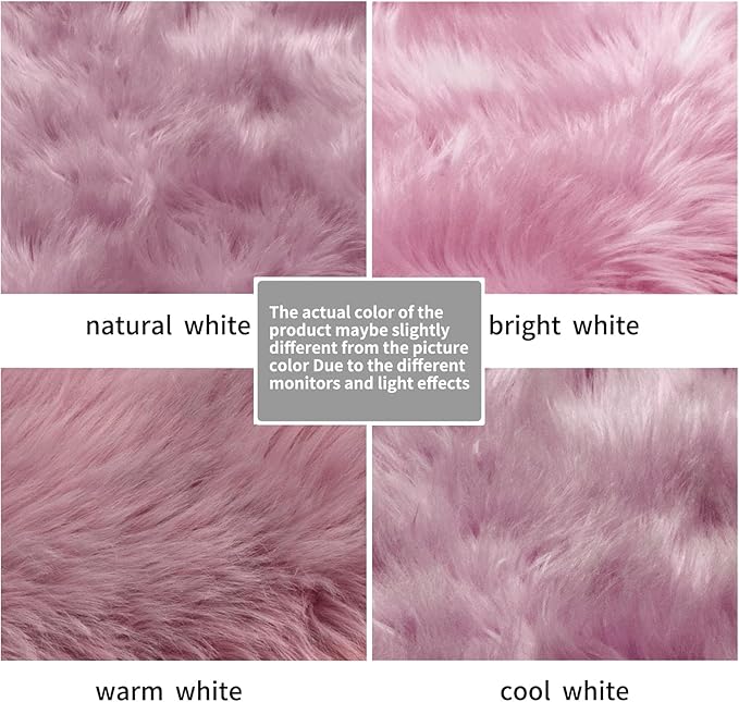 Faux Fur Rug for Bedroom, Fluffy Runner Rugs Soft Sheepskin Rug Sofa Couch Seat Cushion, 2x6ft Light Purple Plush Area Rug Shag Rugs Floor Carpets for Nursery Bedside, Shaggy Fuzzy Home Decor