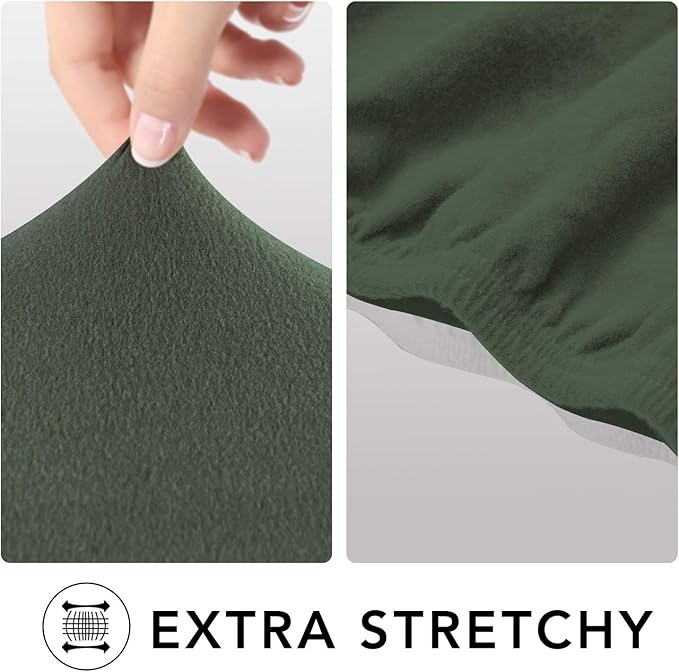 PureFit Super Stretch Sofa Slipcover – Spandex Non Slip Soft Couch Sofa Cover, Washable Furniture Protector with Non Skid Foam and Elastic Bottom for Kids, Pets （Sofa, Grayish Green）